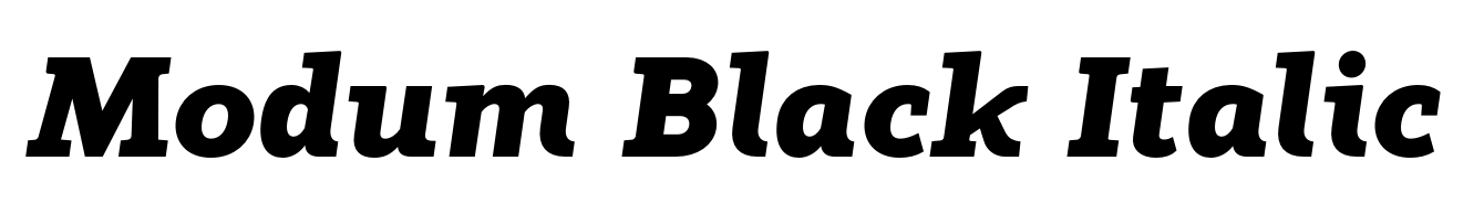 Modum Black Italic